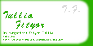 tullia fityor business card